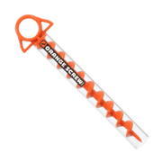 Orange Screw Large Ground Anchor, Recycled Plastic Tent Stake, Made in USA