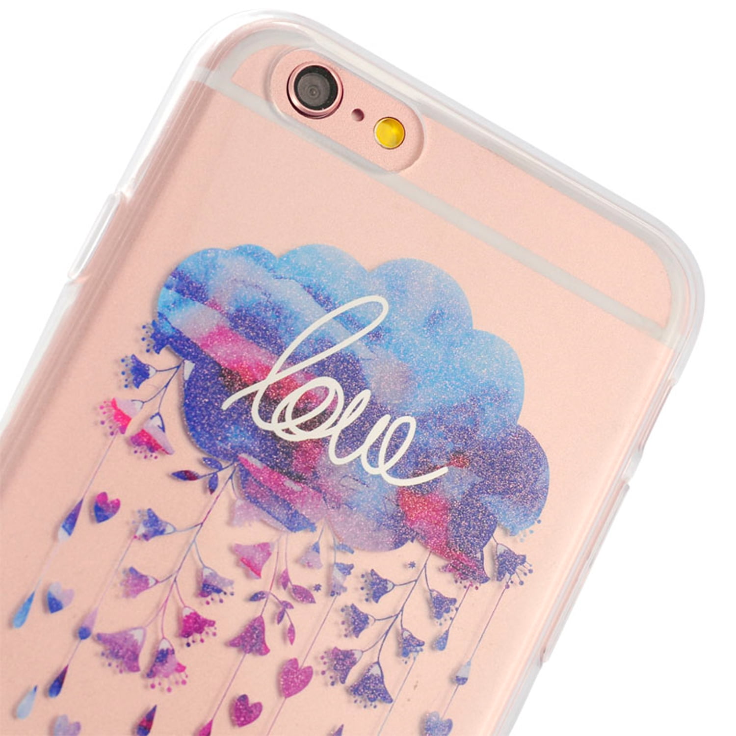 Watercolored Painting TPU Skin Case for Apple iPhone 6 / 6S With Drop and Scratch Resistant, Shock Proof TPU Casing (Silver Linings)