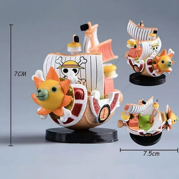 Figurine de Navire One Piece Anime 7 cm Modèle Luffy Jouet Super Mignon Mini Bateau Thousandunny Going Merry Modèle Assemblé Figurine d'Action