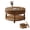 Fluted Stripe Decoration + Antique Brown + Flip-top Coffee Table + 2 Tier, variant on ChenyueFurn Farmhouse Fluted Coffee Table with Hidden Storage