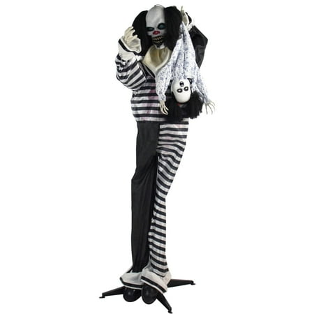 Haunted Hill Farm 6-Ft. Animatronic Clown  Indoor/Outdoor Halloween Decoration  Multi Color