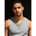 thumbnail image 3 of ChainsProMax Gold Chain Necklace 22inch Gold Plated Chain for Men Fathers Day Jewelry Gift, 3 of 8