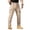 Khaki, variant on Casual Men's Combat Pants with Zippered Pockets and Adjustable Waist Showcasing Slim Fit Cut in Solid Colors for Daily Commute Military Training Fishing Trips Weekend Getaways Black XXL