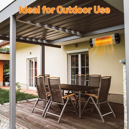 Gymax 1500W Wall-Mounted Infrared Patio Heater Outdoor ...
