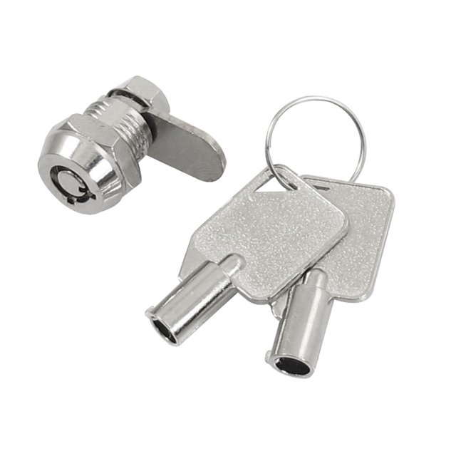 Unique Bargains 12mm Thread Household Cupboard Drawer Quarter Turn Cam Lock w 2 Keys
