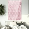 thumbnail image 3 of Cherry Blossom Tapestry, Unevenly Aligned Five Petal Sakura Flowers with White Stamens, Wall Hanging for Bedroom Living Room Dorm Decor, 40W X 60L Inches, Pale Pink Ruby and White, by Ambesonne, 3 of 5
