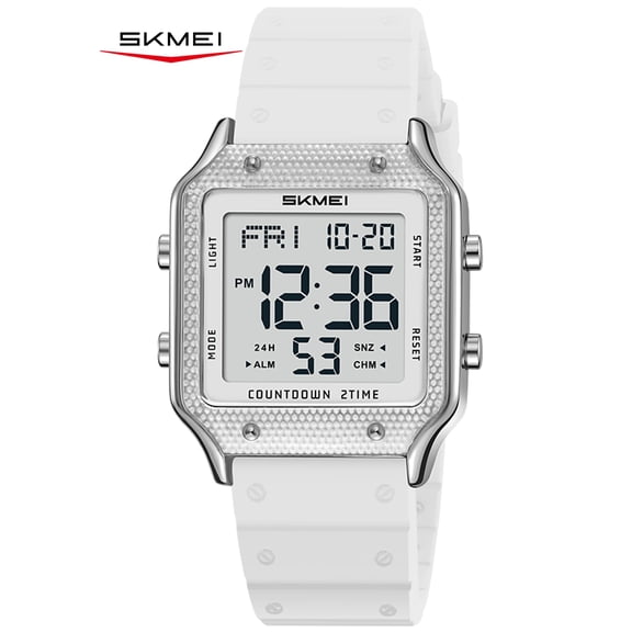 SKMEI Watches for Women Outdoor Sport Digital Watch Waterproof Chronograph Womens Wristwatch with Alarm/Back Light/Dual Time