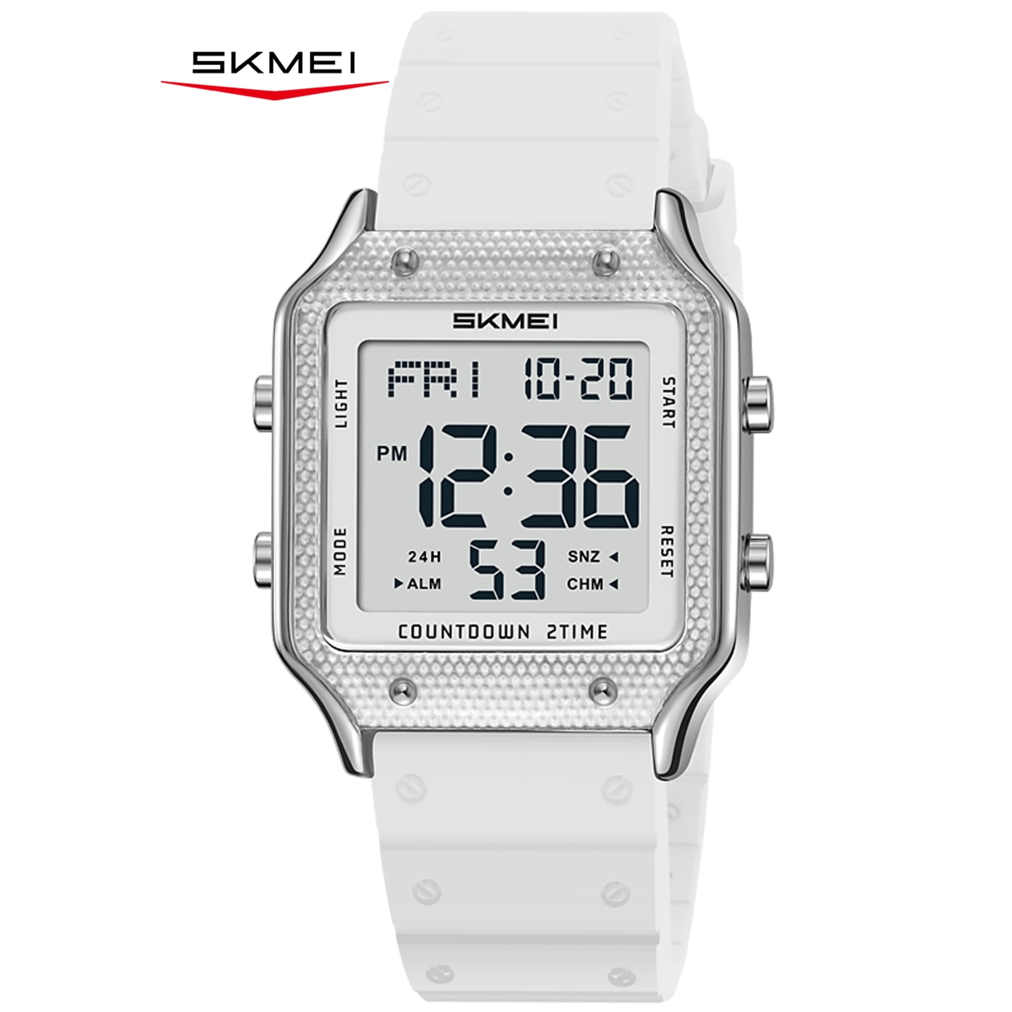 SKMEI Watches for Women Outdoor Sport Digital Watch Waterproof Chronograph Womens Wristwatch with Alarm/Back Light/Dual Time
