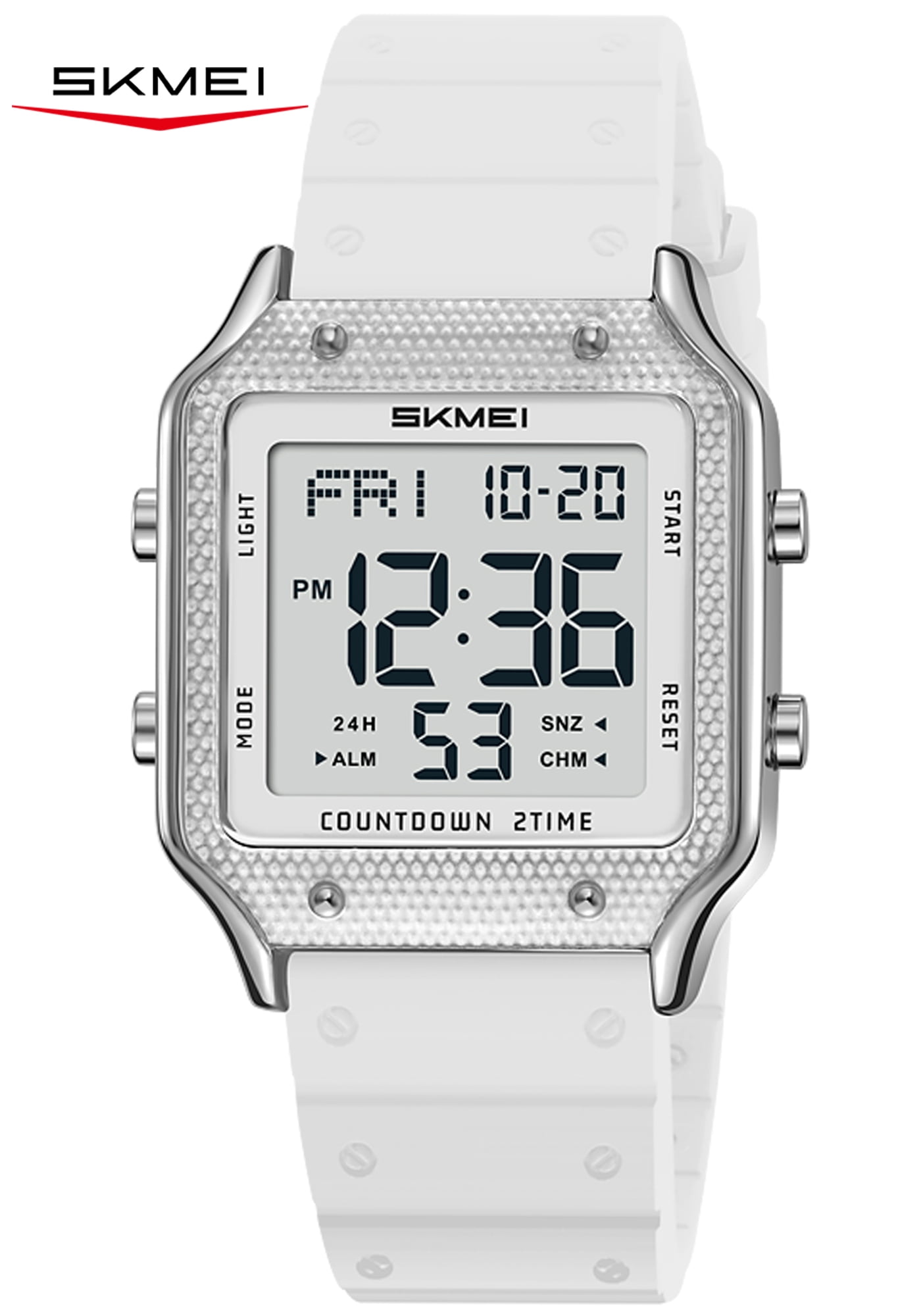 SKMEI Watches for Women Outdoor Sport Digital Watch Waterproof Chronograph Womens Wristwatch with Alarm/Back Light/Dual Time