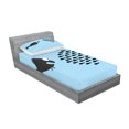thumbnail image 2 of Ambesonne Fish Fitted Sheet & Pillow Sham Set, Funny Cartoon Motivation, Twin, Blue and Black, 2 of 2