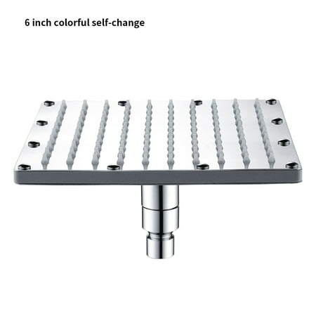 

Top Shower LED Color Changing Rainfall Top Spray 6-inch Ceiling Shower Head Colorful Automatic Changing
