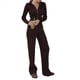 thumbnail image 1 of Conjunto de Dos Piezas para Mujer, Pantalón Deportivo de Pierna , Media Cremallera, Larga y Cuello en V. Café L, 1 of 7
