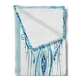 thumbnail image 2 of Marine Soft Flannel Fleece Blanket, Ocean Jellyfish with Paisley Motifs Pattern Theme Beach Fishy Prints Design, Cozy Plush for Indoor and Outdoor Use, 50" x 70", Pale Blue Sea Blue, by Ambesonne, 2 of 5