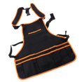 thumbnail image 4 of Adjustable Unisex Tool Apron Black Heavy Apron for Woodworking Orange, 4 of 8