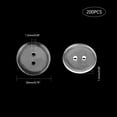 thumbnail image 2 of 200pcs 20mm Clear Resin 2 Holes Buttons Transparent Flat Round Buttons Craft Buttons for Sewing Scrapbooking DIY Craft, 2 of 7
