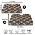 thumbnail image 3 of Picia Burning Rugby Balls Curved Windshield Sunshade Accordion Folding Style Auto Shade for Car Truck SUV Van Blocks UV Ray Sun Visor Protector -Small, 3 of 7