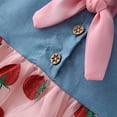 thumbnail image 4 of WOYY Girls Denim Tutu Dress Strawberry Embroidery Princess Dress, Sizes 6M-3T, 4 of 6