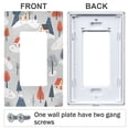 thumbnail image 3 of Yayeee Rocker Switch Wall Plate 1-Gang 4.6"x2.9" Home Decorative Outlet Cover, Cartoon Blue Houses, 3 of 6
