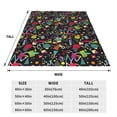 thumbnail image 3 of Honeii Colorful Geometric Figures Print Fleece Blanket - Throw Blanket for Bed, Sofa, Couch, Camping, and Travel , Microplush Ultra Soft Warm Blanket-40"x30", 3 of 7