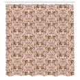 thumbnail image 2 of Ambesonne Victorian Shower Curtain, Vintage Floral Ivy Swirls, 69"Wx75"L, Peach Tan, 2 of 4