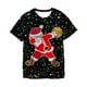 thumbnail image 3 of Niños Feliz Navidad serie Santa Claus camiseta roja dibujos animados bebé niños niñas niños Anime manga corta ropa camisetas, 3 of 4