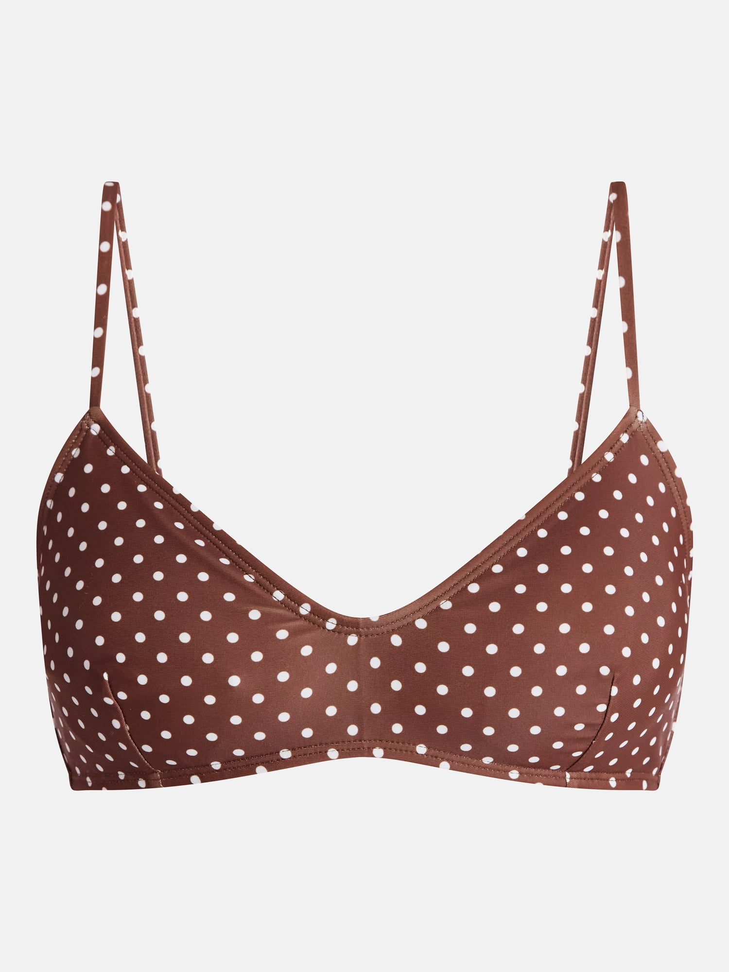 No Boundaries Polka Dot Bralette Swim Top, Women's XXS-XXL