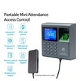 thumbnail image 2 of Mini Portable Fingerprint Time Attendance Absence Machine 1000 Users RFID Access Control Office Fingerprint/Card/Password Unlock, 2 of 7