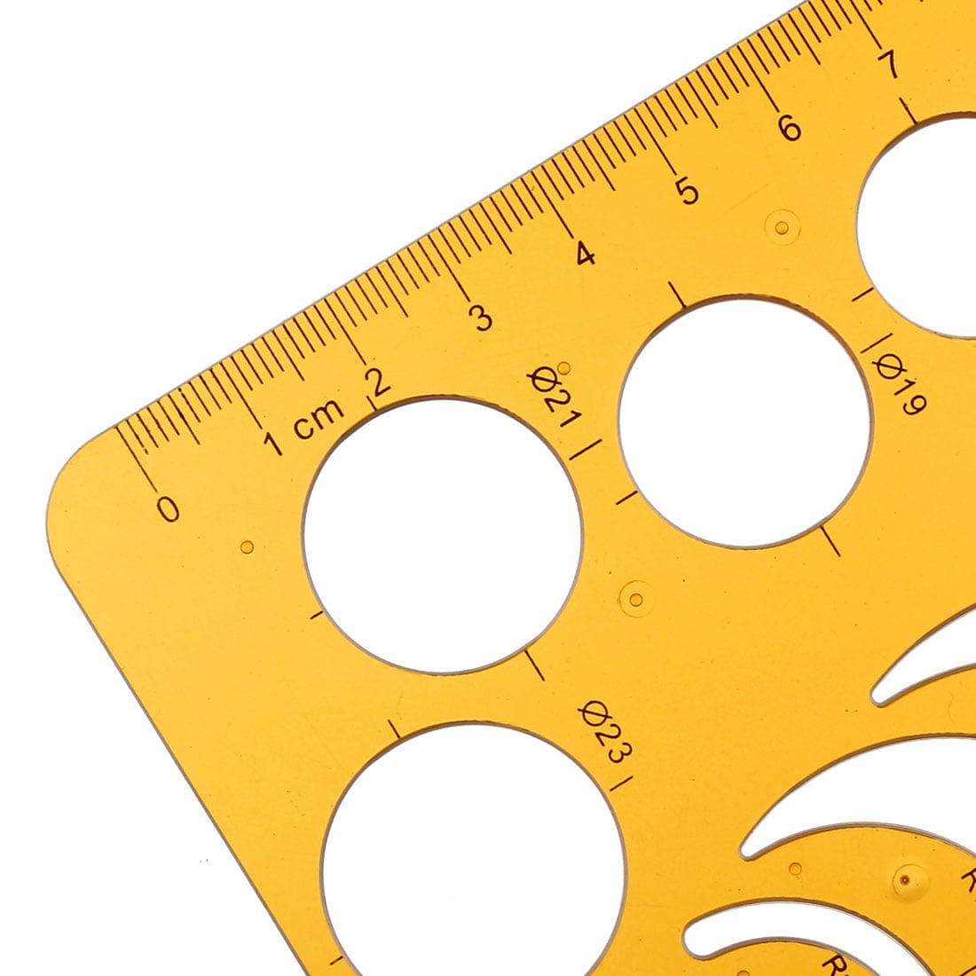 2pcs Geometric Drawing Template Measuring Ruler Plastic 23cm 18cm for Art Design 