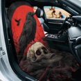 thumbnail image 2 of FOR U DESIGNS Skull Moon Raven Print Car Seat Cover 61x31 Inches Front Seat Protector, Absorbent Microfiber Portable Running Towel for Hot Yoga, Beach, and Outdoor Sport, 2 of 7