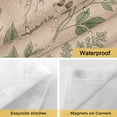 thumbnail image 4 of No Hook Shower Curtain with Snap in Liner, Country Green Botanical Waterproof Bath Curtain Double Layers with See Through Top Window, Retro Wildflower Herbs Hotel Shower Curtains 72x72in, 4 of 9