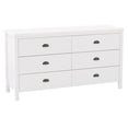 thumbnail image 4 of CorLiving Boston Faux Wood-Grain Wide 6-Drawer Tip Resistant Dresser with Interlocking Drawers, 4 of 14