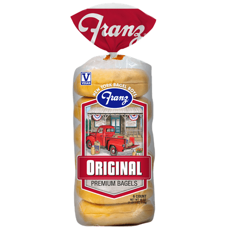 Franz Premium Original Plain Bagels, 18 oz, 6 Count