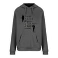thumbnail image 5 of Sakmal Long Sleeve Plus Size Tops for Women Gray Quotes Hoodies V-Neck Sweatshirts Womens Shirts Plus Size, 5 of 5