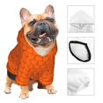 thumbnail image 3 of Fotbe Orange Scales Sudadera con Estampado para Perros Pequeños – Suéter con Capucha para Mascotas, Tela Suave de Forro Polar con Bolsillo-X-Small, 3 of 7