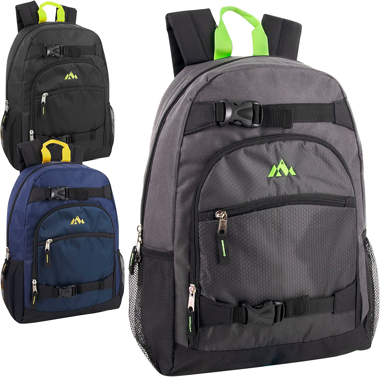 Trail maker 24 Pack Wholesale Multipocket Backpacks with Luggage Straps