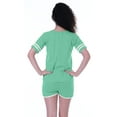 thumbnail image 4 of Moomaya Womens Plain Nightwear Set w/ Shorts Cotton Sleepwear 2 Pcs Nightdresses, 4 of 8