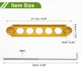 thumbnail image 4 of Unique Bargains Universal Car Battery Tie Down Bracket Hold Lock Battery Hold Down Bracket Aluminum Alloy Gold Tone 1Set with J-hooks Nut Washers Protective Sleeves, 4 of 6
