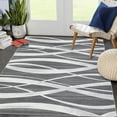 thumbnail image 2 of HOMERRY Area Rug 5' x 7' Modern Abstract Area Rug for Dining Room Washable Soft Indoor Floor Carpet, Dark Gray, 2 of 7