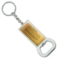 thumbnail image 1 of Willy Wonka and the Chocolate Factory Golden Ticket Keychain Rectangle Chrome Plated Metal Bottle Cap Opener, 1 of 6