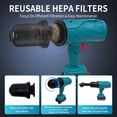 thumbnail image 5 of HIPPCRON 21V Cordless Blower Vacuum 2-in-1, 31000RPM High-Speed Motor, 1x 1500mAh Battery, US Plug, Safety Kit Included, 5 of 10