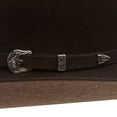 thumbnail image 4 of Ariat Mens Ariat 2X Chocolate Wool Precreased 4 1/4in Brim 3pc Buckle Set Hat 71/8 Brown, 4 of 4