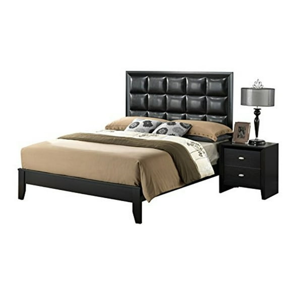 Global Furniture Queen Bed Black/Black