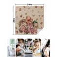 thumbnail image 4 of Beige Gingerbread Christmas Cloth Napkins Set of 6 Reusable Dinner Napkins, Xmas Tree Gift House Star Cocktail Napkin Washable Table Napkins for Wedding/Holiday Party/Baby Shower 20"x20", 4 of 7