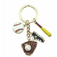 thumbnail image 1 of Shisuyan Mini Baseball Bat Keychain: Sports Ball Pendant Decorative Alloy Baseball Key Ring For Backpacks Bags Sports Fans Party Favors, 1 of 8