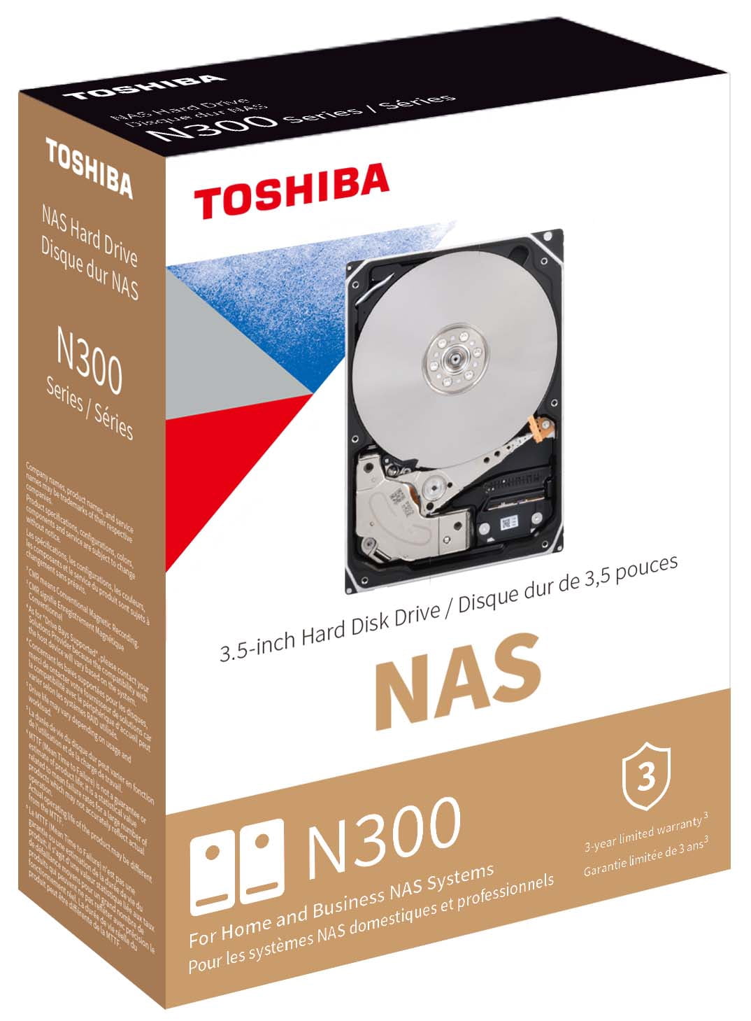 【未使用】内蔵 HDD 10TB TOSHIBA N300 Toshiba, Internal NAS Hard Drive, 10TB SATA III 3.5 inch, 7200 RPM