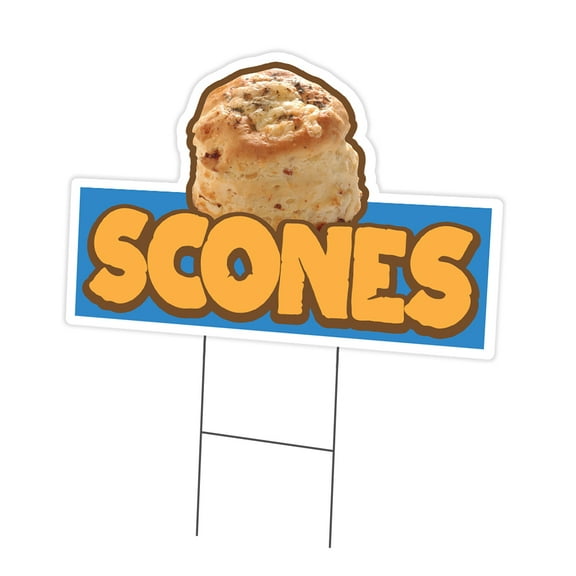 Scones 12" x 16" Yard Sign & Stake | Advertise Your Business | Stake Included Image On Front Only | Made in The USA