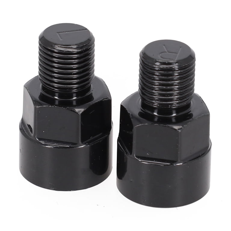 Lowrider Bike Pedal Adapter Extenders - 19mm, 9/16" To 1/2" - Black Steel