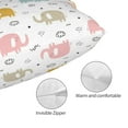 thumbnail image 4 of KLL Little Elephant Pillow Covers Envelope Closure,Super Soft and Cozy Fuzzy Fleece Pillow Case Cover 20"x30", 4 of 7