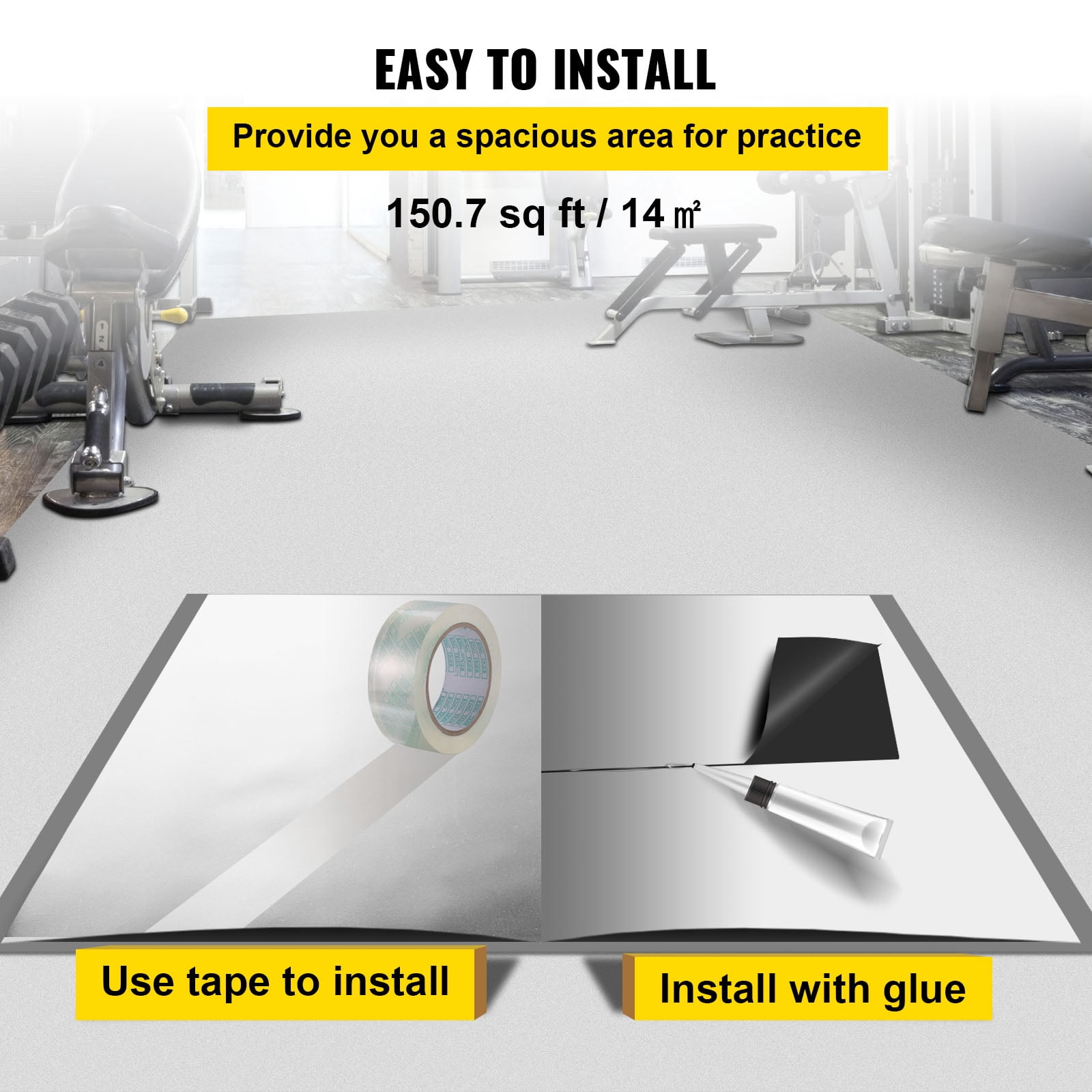 BENTISM Dance Kit Floor Dance Floor Roll 6.6x23 ft Non-Slide PVC Vinyl for Ballet