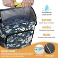 thumbnail image 2 of Travel Cooler Bag - Pioneer Flower Floral Print Pattern Camping Beer Cooler Backpack with Bottle Opener- Waterproof Insulated Picnic Backpacks - Cooler Bag for Beach, 2 of 6